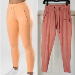 Alphalete Women's Essential Core Joggers High Waisted Athletic Coral Pink Small